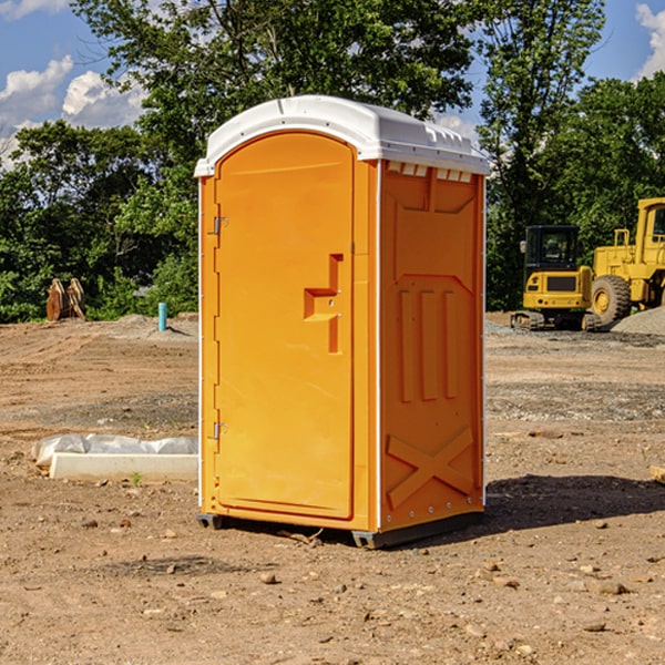 how often are the portable toilets cleaned and serviced during a rental period in Guernsey County OH